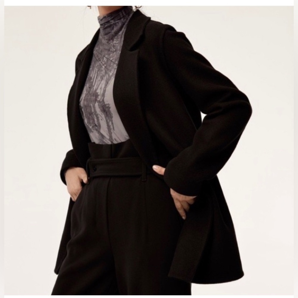 Aritzia Babaton Winfred Wool Open Front Jacket